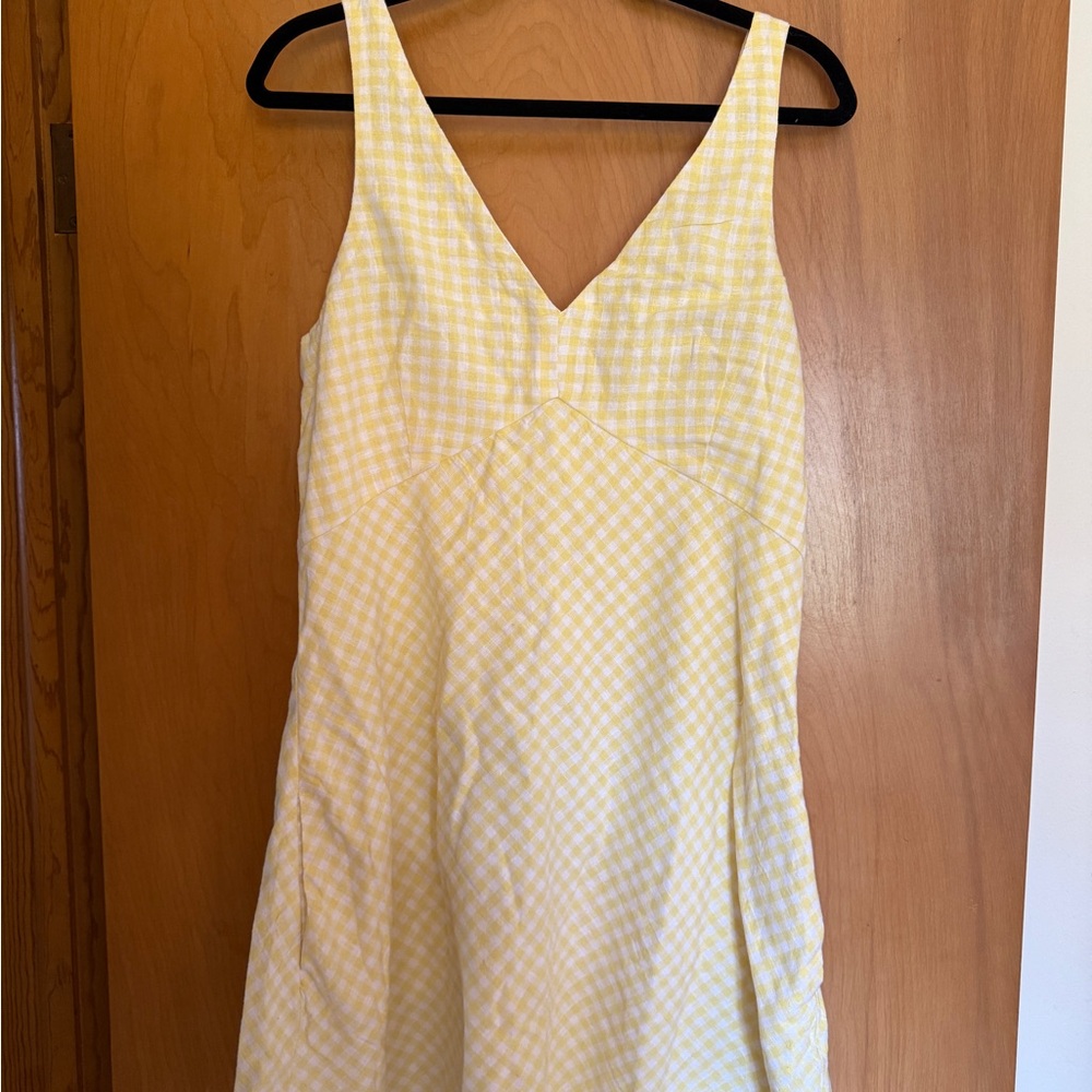 Abercrombie & Fitch Yellow Gingham Mini Dress
